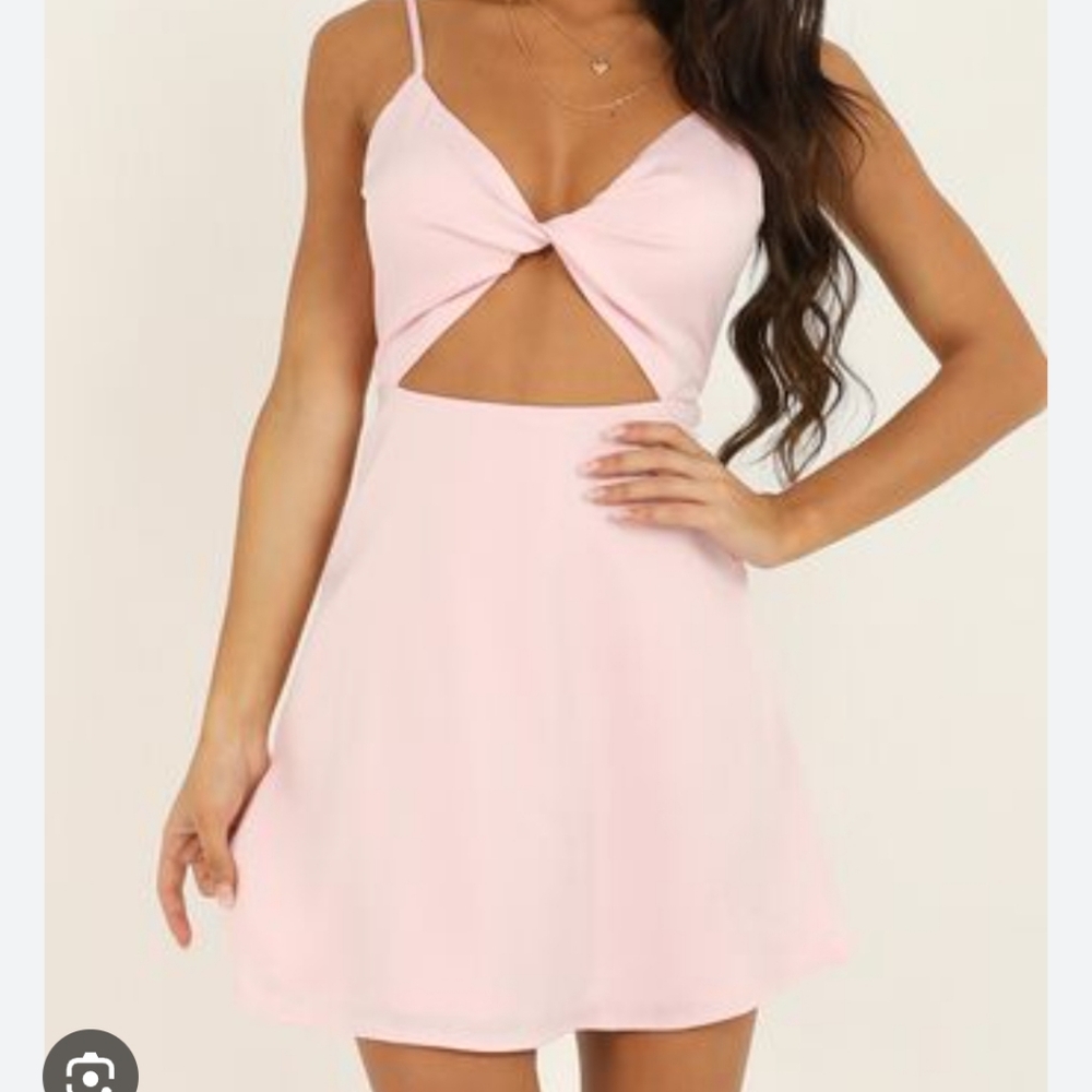 Showpo Light Pink Backless Dress